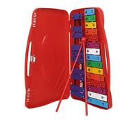 Xylophone 25 Tone Aluminum Xylophone Percussion Instruments Hand Knocked Piano Eco-friendly Material Beginner Musical Instruments(Red)