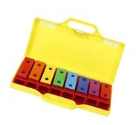 xylophone 8-note Xylophone Colorful Glockenspiel Removable Rainbow Color Metal Plates Resonator Percussion Instrument Musical
