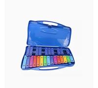 Xylophone Chime Metallophone Glockenspiel Chromatic, 25 Coloured Keys with Case and Maces, Musical Instrument(Azul)