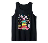Xylophone Easter Pink Color Costume Instrument Hunting Eggs Tank Top