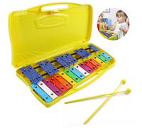 Xylophone Glockenspiel 25 Notes Chromatic Yellow for Kids Music Education Professional Teaching Tool