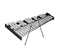 Xylophone, Glockenspiel with Mallets Percussion Musical Instrument with Carrying Bag 32 Note Xylophone Educational Glockenspiel Wooden Base Solid Aluminum Bars Melodica