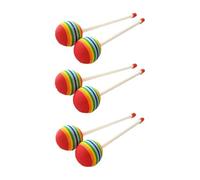 Xylophone Mallet Set - Lollipop Shape Cushion Tips, Six Piece Rhythm Stick Collection, Smooth Wooden Handle Construction, Balanced Sound Control Feature | with Glockenspiel Training Classroom Fun