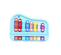 Xylophone Percussion Instrument 8 Tone Hands On Piano Musical Hand Knock Duet Xylophone Gifts(Blue)