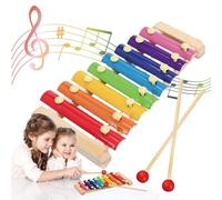 Xylophone, Xylophone for Kids, Baby Xylophone, Xylophone for 1 Year Old, 8 Tone Toddler Xylophone Glockenspiel for Kids with 2 PCS Wooden Mallets, Puzzle Musical Toy Gifts for Children