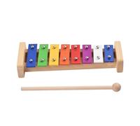 xylophones 8 Keys Compact Size Xylophone Glockenspiel With Wooden Mallets Percussion Musical Instrument For Students (Color : With 1Mallet)