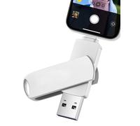 Xylovo 512 GB USB Flash Drive for iPhone Storage, External Hard Drive iPhone Mobile Phone Transfer Photos for Smartphone (Silver)