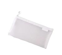 XYLRSMH Zip Lock Bags Portable Pencil Case for StudentsTransparent Nylon Mesh Storage Bag A6 Bill Bag Stationery School Supplies Plastic Wallets(White)