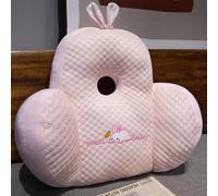 XYMCX Reading Pillow for Bed Sofa Backrest Lovely 2 In 1 Backrest Multifunctional Sofa with Full Lumbar Arm Support, Detachable Cuddle Cushion for Relaxing Game Watching TV,pink rabbit-55 * 60cm