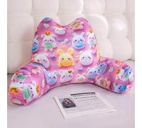 XYMCX Reading Pillow for Bed Sofa Backrest Lovely 2 In 1 Backrest Multifunctional Sofa with Full Lumbar Arm Support, Detachable Cuddle Cushion for Relaxing, Game, Watching TV,Rabbit-65 * 40cm