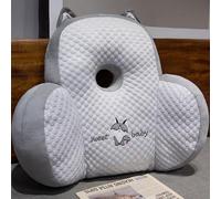 XYMCX Reading Pillow for Bed Sofa Backrest Lovely 2 In 1 Backrest Multifunctional Sofa with Full Lumbar Arm Support, Detachable Cuddle Cushion for Relaxing Game Watching TV,husky-55 * 60cm