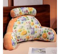 XYMCX Reading Pillow for Bed Sofa Backrest Lovely Backrest Multifunctional Sofa with Full Lumbar Arm Support Soft Durale Back Support Pillow for Relaxing Gaming Watching TV,Yellow-70 * 40cm