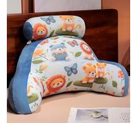 XYMCX Reading Pillow for Bed Sofa Backrest Lovely Backrest Multifunctional Sofa with Full Lumbar Arm Support Soft Durale Back Support Pillow for Relaxing Gaming Watching TV,Blue-70 * 40cm