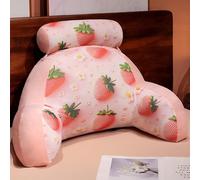 XYMCX Reading Pillow for Bed Sofa Backrest Lovely Backrest Multifunctional Sofa with Full Lumbar Arm Support Soft Durale Back Support Pillow for Relaxing Gaming Watching TV,Pink1-60 * 35cm