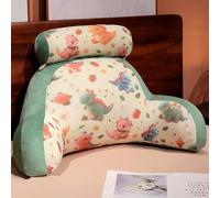 XYMCX Reading Pillow for Bed Sofa Backrest Lovely Backrest Multifunctional Sofa with Full Lumbar Arm Support Soft Durale Back Support Pillow for Relaxing Gaming Watching TV,Green1-60 * 35cm