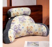 XYMCX Reading Pillow for Bed Sofa Backrest Lovely Backrest Multifunctional Sofa with Full Lumbar Arm Support Soft Durale Back Support Pillow for Relaxing Gaming Watching TV,Grey-70 * 40cm