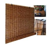 XYNH Bamboo Blinds Outdoor, Roman Roller Blinds ANY SIZE - Light Filtering/Waterproof/Anti-UV - Shading Sunshade Lifting Shutters - Curtain Blinds Shades For Patio/Garden/Window/Door/Kitchen (W x H)
