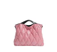 XYNM Bag Women Fashion Quilted Puffer Tote Designer Padded Nylon Shoulder Crossbody Handbag Large Capacity-pink Small