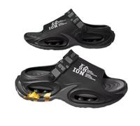 XYNM Flip flops Men Sandals Slip On 2 In 1 Summer Outdoor Thick Sole Non Waterproof Driving Shoes-black-44-45