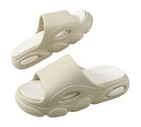 XYNM Flip flops Men Summer Slippers Thick Sole House Non-slip Bathroom Shower Slides Outdoor Soft Cloud Fashion Beach-khaki-40-41-china Mainland