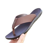 XYNM Flip Flops Men Women Sandals Summer Versatile Casual Beach Anti Slip Soft Soled Thong Shoes For Gentlemen-light Brown-40