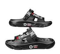XYNM Flip flops Summer Men's Massage Slippers Indoor Outdoor Sandals Beach Comfortable Soft Slides Clogs Casual Shoes Men Women Home Slippers-black Grey-36-37