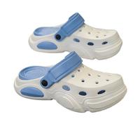 XYNM Flip flops Summer Men's Thick-soled Non-slip Breathable Toe-cap Sandals Casual Beach Slippers Plus Size Multicolor Men-blue-42-43
