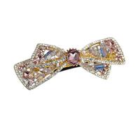 XYNM Hair Claw Clips For Half-up Hairstyles, Handmade Woven Bow Accessories With Spring-02-1 Pcs