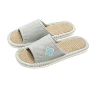 XYNM Mens Slippers Women Home Indoor Spring Autumn Couples Four Seasons Silent Non-slip Cotton Linen Men-18-36-37 (fit Sizes 35-36)