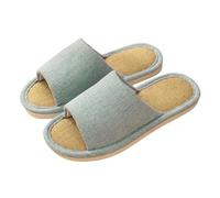 XYNM Mens Slippers Women Home Indoor Spring Autumn Couples Four Seasons Silent Non-slip Cotton Linen Men-02-40-41 (fit Sizes 39-40)