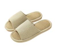 XYNM Mens Slippers Women Home Indoor Spring Autumn Couples Four Seasons Silent Non-slip Cotton Linen Men-04-44-45 (fit Sizes 43-44)