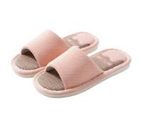XYNM Mens Slippers Women Home Indoor Spring Autumn Couples Four Seasons Silent Non-slip Cotton Linen Men-11-40-41 (fit Sizes 39-40)