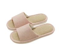 XYNM Mens Slippers Women Home Indoor Spring Autumn Couples Four Seasons Silent Non-slip Cotton Linen Men-10-38-39 (fit Sizes 37-38)