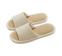 XYNM Mens Slippers Women Home Indoor Spring Autumn Couples Four Seasons Silent Non-slip Cotton Linen Men-08-42-43 (fit Sizes 41-42)