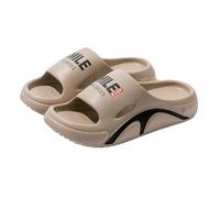XYNM Sliders Mens Men's Summer Sandals With A Sense Of Stepping On Shit Non-slip Thick Soft-soled Going Out Sports-dark Brown-45-46
