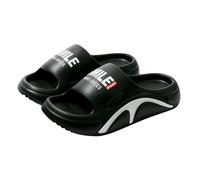 XYNM Sliders Mens Men's Summer Sandals With A Sense Of Stepping On Shit Non-slip Thick Soft-soled Going Out Sports-black-43-44