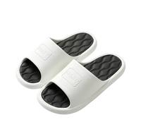 XYNM slippers New Fashion Women Men Indoor Outdoor Flip Flops Summer Beach Sandals Soft Non-slip Bathroom Flats Couples Home Shoes-black-48-49