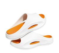 XYNM slippers Summer Men Slipper Slides Outside Eva Flip Flops Women Living Room Sandal Beach Shoes-white Orange-40-41
