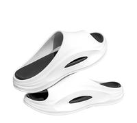 XYNM slippers Summer Men Slipper Slides Outside Eva Flip Flops Women Living Room Sandal Beach Shoes-black White-40-41