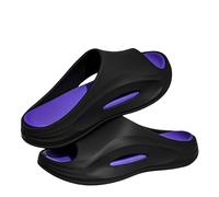 XYNM slippers Summer Men Slipper Slides Outside Eva Flip Flops Women Living Room Sandal Beach Shoes-black Purple-40-41