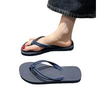 XYNM slippers Women's Flip Flops Summer Slippers, Candy Colors, Flat Sandals For Ladies, Slip-on, Anti-slip Soft Sole, Beach Comfort Shoes-blue-40-41