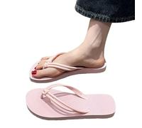 XYNM slippers Women's Flip Flops Summer Slippers, Candy Colors, Flat Sandals For Ladies, Slip-on, Anti-slip Soft Sole, Beach Comfort Shoes-pink-35-36