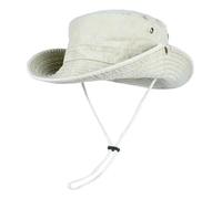 XYNM Sun Hat Summer Bucket Hats Outdoor Woman Solid Cotton Wide Brim Uv Protection Men's Panama Beach Fisherman Fishing Cap-Beige-About 58cm
