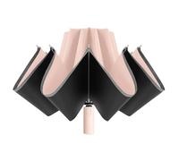 XYNM Umbrella Windproof Strong Fully Automatic Reverse-facing Rainproof Double-sided Enlarged Reinforced Folding Unisex-pink