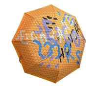 XYNM Umbrella Windproof Strong Three-fold Fully Automatic Sun Uv-protective Parasol For Women Rain Or Shine-yellow