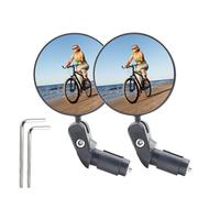 Xynovate 2 Pcs Bike Mirrors, Bar End Bike Mirrors, 360 Dregree Adjustable Rotation Handlebar Convex Mirror for Mountain Road Bike Cycling