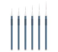 Xynovate 6pcs Nail Art Brushes, Nail Art Liner Brushe, Diy Nail Art Designs, Thin Details, Fine Drawing, Sizes 5/7/9/11/20/25mm, Blue