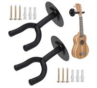 Xynovate Guitar Wall Mount 2 Pack, Guitar Hanger with Rotatable Soft Holder, Style Wall Holders Hooks Stands for Acoustic Electric, Bass, Classical, Ukulele