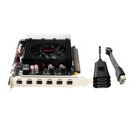 Xynsviu Radeon R7 350 Mini 6DP 4GB GDDR5 Graphics Card, 6 Monitor Mini-Display Port Outputs Computer Low Profile Video Card，tarjeta gráfica (mini6DP 4G to HDMI)