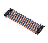 Xyntor 10 Pcs Jumper Wire Male to Female | 2.54mm Plastic Connecting Cable for Breadboard/Microcontroller/Electronics Projects | 20cm Long, Oxidation - Safe & Reusable